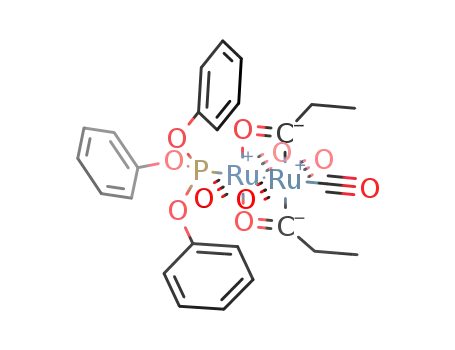 Molecular Structure of 93403-54-4 (Ru<sub>2</sub>(CO)5(COC<sub>2</sub>H<sub>5</sub>)2(P(OC<sub>6</sub>H<sub>5</sub>)3))