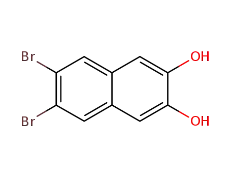 Molecular Structure of 69338-24-5 (2,3-dibromo-6,7-dihydroxynaphthalene)