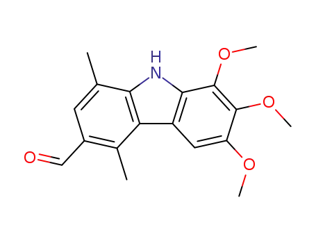 Molecular Structure of 129819-67-6 (3-formyl-6,7,8-trimethoxy-1,4-dimethylcarbazole)