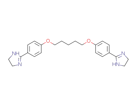 2-[4-[5-[4-(4,5-dihydro-1H-imidazol-2-yl)phenoxy]pentoxy]phenyl]-4,5-dihydro-1H-imidazole