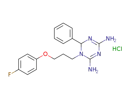 1-(3-(4-fluorophenoxy)propyl)-6-phenyl-1,6-dihydro-1,3,5-triazine-2,4-diamine hydrochloride