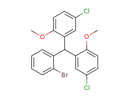 Molecular Structure of 951771-27-0 (2-((2-BROMOPHENYL)(5-CHLORO-2-METHOXYPHENYL)METHYL)-4-CHLORO-1-METHOXYBENZENE)
