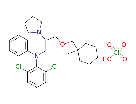 N-(2,6-dichlorophenyl)-β-[[(1-methylcyclohexyl)-methoxy]methyl]-N-phenyl-1-pyrrolidineethanamine perchlorate