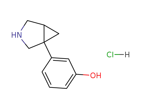Molecular Structure of 66504-91-4 (Phenol, 3-(3-azabicyclo[3.1.0]hex-1-yl)-, hydrochloride)