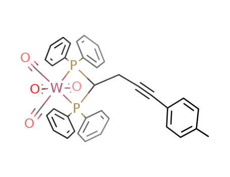 {1,1-bis(diphenylphosphino)-4-tolylbut-3-yne-P,P'}-tetracarbonyltungsten