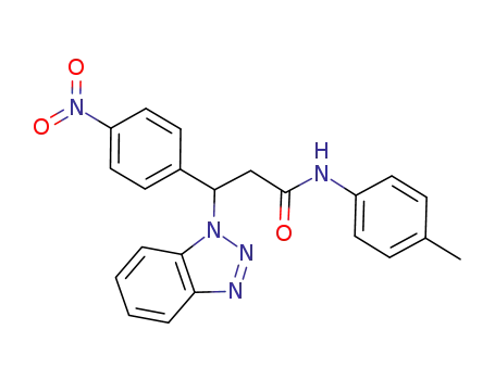 3-(1H-benzo[d][1,2,3]triazol-1-yl)-3-(4-nitrophenyl)-N-p-tolylpropanamide