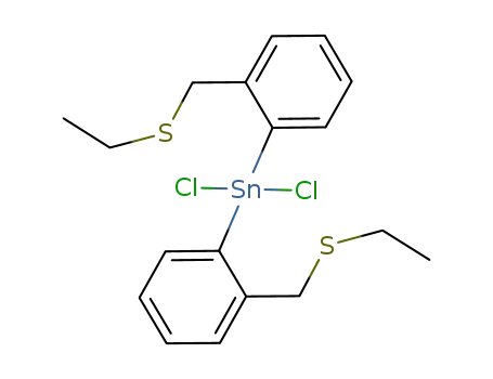 Molecular Structure of 121114-62-3 (dichlorobis(2-(ethylthiomethyl)phenyl)stannane)