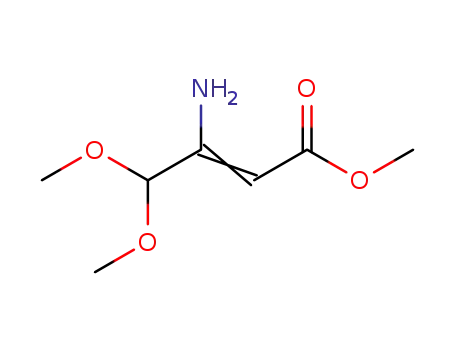 Molecular Structure of 85396-57-2 (2-Butenoic acid, 3-amino-4,4-dimethoxy-, methyl ester)
