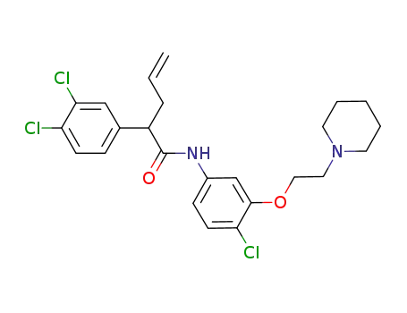 2-(3,4-dichloro-phenyl)-pent-4-enoic-acid [4-chloro-3-(2-piperidin-1-yl-ethoxy)-phenyl]-amide