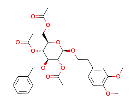 2,4,6-tri-O-acetyl-3-O-benzyl-β-(3',4'-dimethoxyphenyl)ethyl-β-D-glucopyranoside