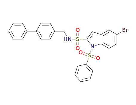 N-(biphenyl-4-ylmethyl)-5-bromo-1-(phenylsulfonyl)-1H-indole-2-sulfonamide
