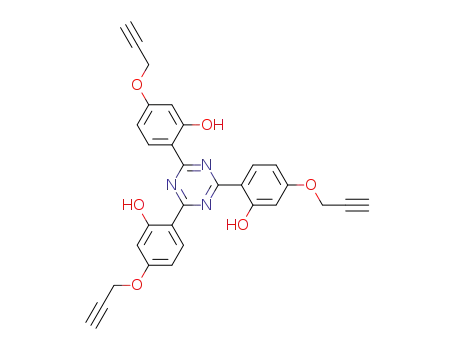 Molecular Structure of 212774-94-2 (5,5',5-tris-propargyloxy-2,2',2-[1,3,5]-triazine-2,4,6-triyl-tris-phenol)