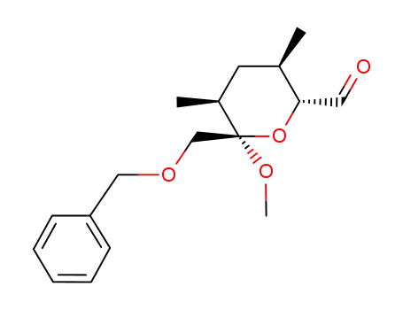 (2R,3R,5S,6R)-6-Benzyloxymethyl-6-methoxy-3,5-dimethyl-tetrahydro-pyran-2-carbaldehyde