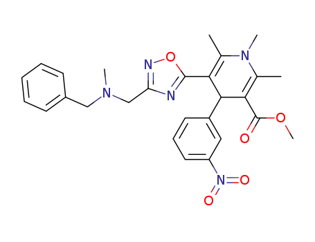 methyl 1,4-dihydro-3-[3-(N-benzyl-N-methylamino)methyl-1,2,4-oxadiazol-5-yl]-1,2,6-trimethyl-4-(3-nitrophenyl)pyridine-5-carboxylate