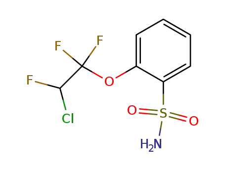 Molecular Structure of 152531-37-8 (2-(2-Chloro-1,1,2-trifluoroethoxy)-benzenesulfonamide)