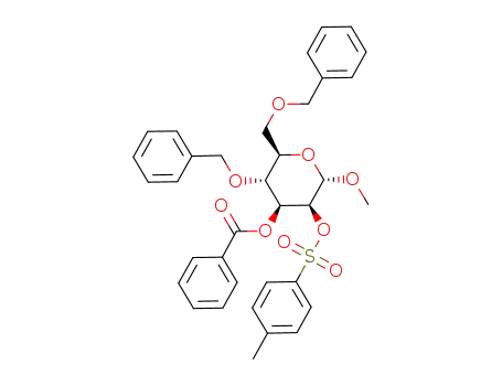 Benzoic acid (2R,3R,4S,5S,6S)-3-benzyloxy-2-benzyloxymethyl-6-methoxy-5-(toluene-4-sulfonyloxy)-tetrahydro-pyran-4-yl ester