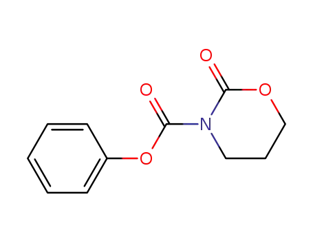 Molecular Structure of 133365-69-2 (3-Phenoxycarbonyl-3,4,5,6-tetrahydro-2H-1,3-oxazin-2-one)