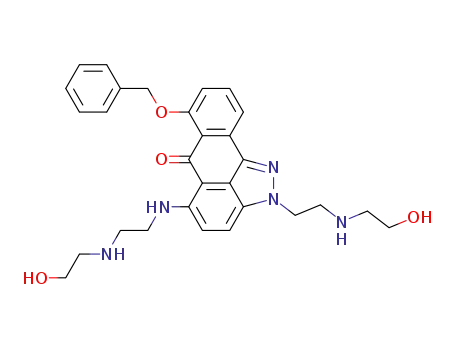 2-<2-<(2-hydroxyethyl)amino>ethyl>-5-<<2-<(2-hydroxyethyl)amino>ethyl>amino>-7-(phenylmethoxy)anthra<1,9-cd>pyrazol-6(2H)-one