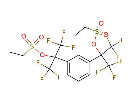 Molecular Structure of 161758-96-9 (1,3-bis-(1-ethanesulfonyloxy-2,2,2-trifluoro-1-trifluoro-methylethyl)-benzene)