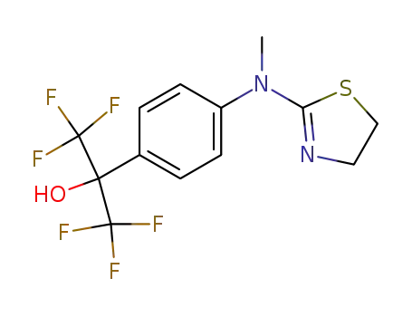 Molecular Structure of 64835-70-7 (2-[4-(hexafluoro-2-hydroxy-2-propyl)-N-methylanilino]-2-thiazoline)
