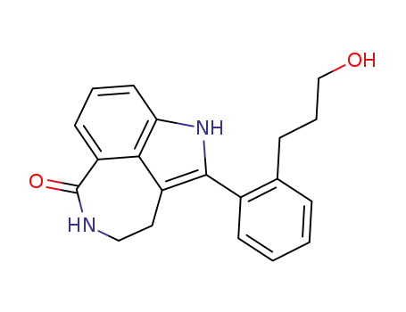 Molecular Structure of 283173-12-6 (2-[2-(3-hydroxy-propyl)-phenyl]-1,3,4,5-tetrahydro-azepino[5,4,3-cd]indol-6-one)