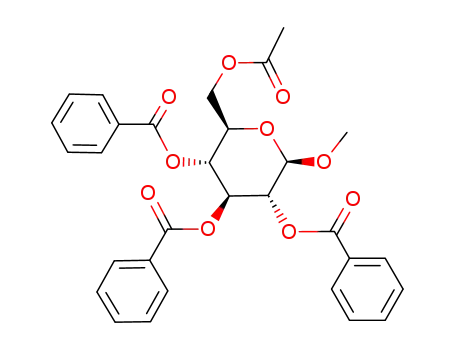 methyl 2,3,4-tri-O-benzoyl-6-O-acetyl-β-D-glucopyranoside