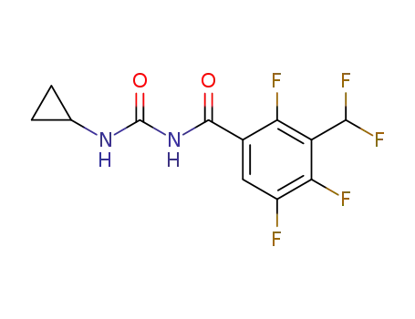 Molecular Structure of 479090-89-6 (1-cyclopropyl-3-(3-difluoromethyl-2,4,5-trifluorobenzoyl)urea)