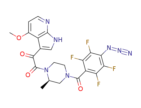 (R)-N-(4-azido-2,3,5,6-tetra-fluorobenzoyl)-3-methyl-N'-[(4-methoxy-7-azaindol-3-yl)-oxoacetyl]-piperazine