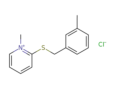 1-Methyl-2-{[(3-methylphenyl)methyl]sulfanyl}pyridin-1-ium chloride