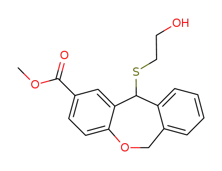 11-<(2-hydroxyethyl)thio>-6,11-dihydrobenz<b,e>oxepin-2-carboxylic acid methyl ester