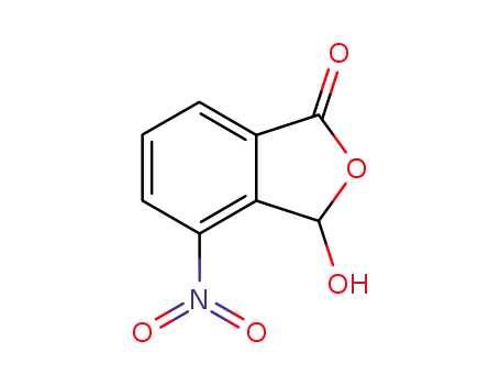 Molecular Structure of 39830-64-3 (1(3H)-Isobenzofuranone, 3-hydroxy-4-nitro-)