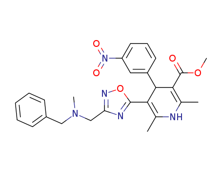 methyl (5E)-5-[3-{[benzyl(methyl)amino]methyl}-1,2,4-oxadiazol-5(2H)-ylidene]-2,6-dimethyl-4-(3-nitrophenyl)-4,5-dihydropyridine-3-carboxylate