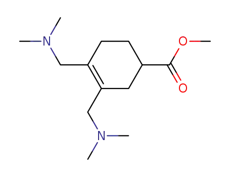 Molecular Structure of 133733-72-9 (methyl 3,4-bis(dimethylaminomethyl)-3-cyclohexene-1-carboxylate)