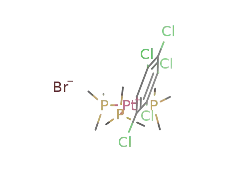 Molecular Structure of 107452-99-3 (Pt(C<sub>6</sub>Cl<sub>5</sub>)(P(CH<sub>3</sub>)3)3<sup>(1+)</sup>*Br<sup>(1-)</sup>=[Pt(C<sub>6</sub>Cl<sub>5</sub>)(P(CH<sub>3</sub>)3)3]Br)
