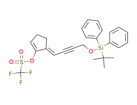 Trifluoro-methanesulfonic acid 5-[4-(tert-butyl-diphenyl-silanyloxy)-but-2-yn-(E)-ylidene]-cyclopent-1-enyl ester