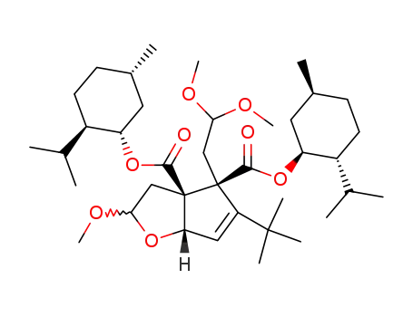 (3aS,4S,6aS)-5-tert-Butyl-4-(2,2-dimethoxy-ethyl)-2-methoxy-2,3,4,6a-tetrahydro-cyclopenta[b]furan-3a,4-dicarboxylic acid bis-((1S,2R,5S)-2-isopropyl-5-methyl-cyclohexyl) ester