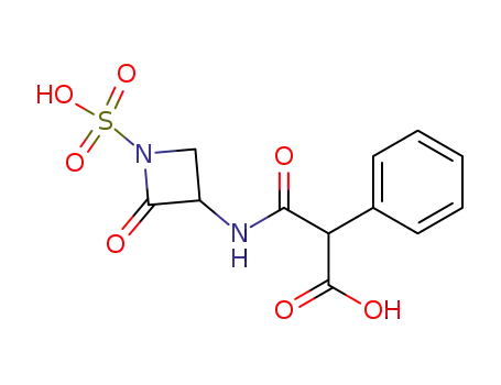 (3S)-α-[[(2-Oxo-1-sulfo-3-azetidinyl)amino]carbonyl]benzeneacetic acid