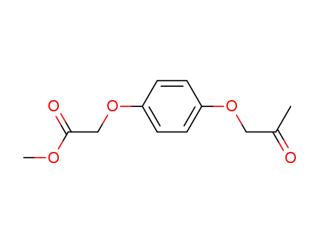 Molecular Structure of 107332-71-8 (methyl p-(2-oxopropoxy)phenoxyacetate)
