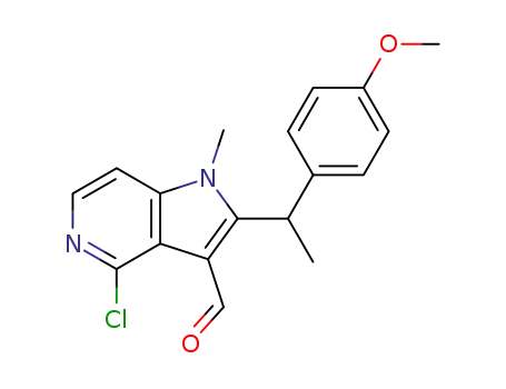 methyl-1 (α-p-methoxyphenyl)ethyl-2 formyl-3 chloro-4 pyrrolo<3,2-c>pyridine