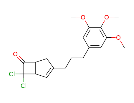 7,7-Dichlor-3-<3-(3,4,5-trimethoxyphenyl)-propyl>-bicyclo<3.2.0>hepten-(2)-on-(6)