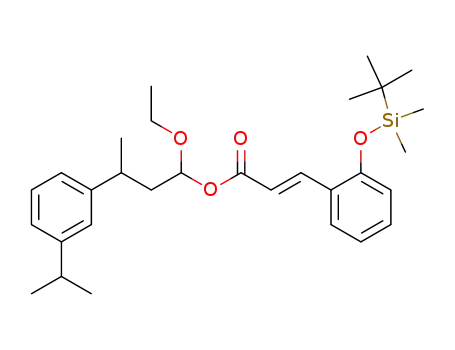 (E)-3-[2-(tert-Butyl-dimethyl-silanoxy)-phenyl]-acrylic acid 1-ethoxy-3-(3-isopropyl-phenyl)-butyl ester