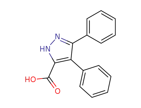 Molecular Structure of 32258-63-2 (1H-Pyrazole-3-carboxylic acid, 4,5-diphenyl-)