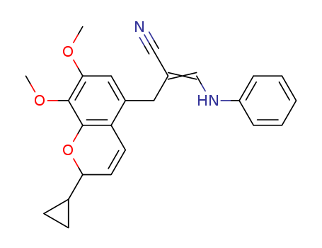 2H-1-Benzopyran-5-propanenitrile, 2-cyclopropyl-7,8-dimethoxy-a-[(phenylamino)methylene]-
