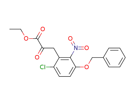 Molecular Structure of 167479-23-4 (ethyl (3-benzyloxy-6-chloro-2-nitrophenyl) pyruvate)