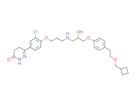 6-[4-[3-[3-(4-(2-Cyclobutylmethoxy-ethyl)phenoxy)-2-hydroxypropylamino]propoxy]-3-chloro-phenyl]-4,5-dihydro-3(2H)-pyridazinone