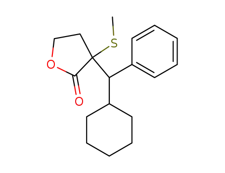 2(3H)-Furanone, 3-(cyclohexylphenylmethyl)dihydro-3-(methylthio)-