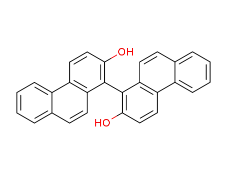 Molecular Structure of 196952-42-8 ([1,1'-Biphenanthrene]-2,2'-diol, (1R)-)