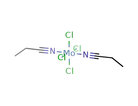Molecular Structure of 12012-97-4 (Molybdenum, tetrachlorobis(propanenitrile)-)