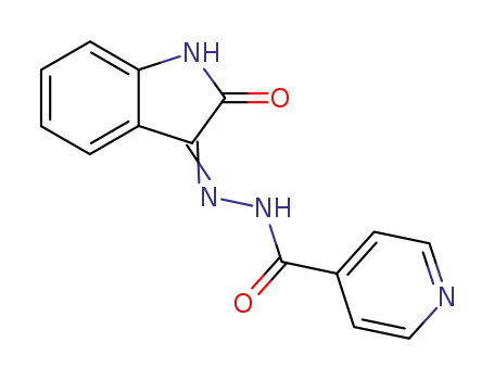 Molecular Structure of 928524-03-2 (4-Pyridinecarboxylic acid,
(2Z)-2-(1,2-dihydro-2-oxo-3H-indol-3-ylidene)hydrazide)