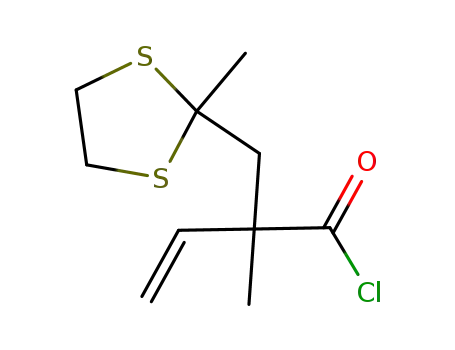 2-Methyl-2-(2-methyl-[1,3]dithiolan-2-ylmethyl)-but-3-enoyl chloride